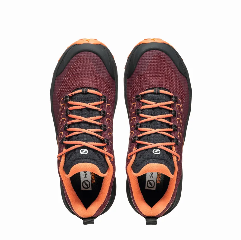Scarpa Womens Rush GTX 2 Shoes - Burgandy-Dusty Orange-5